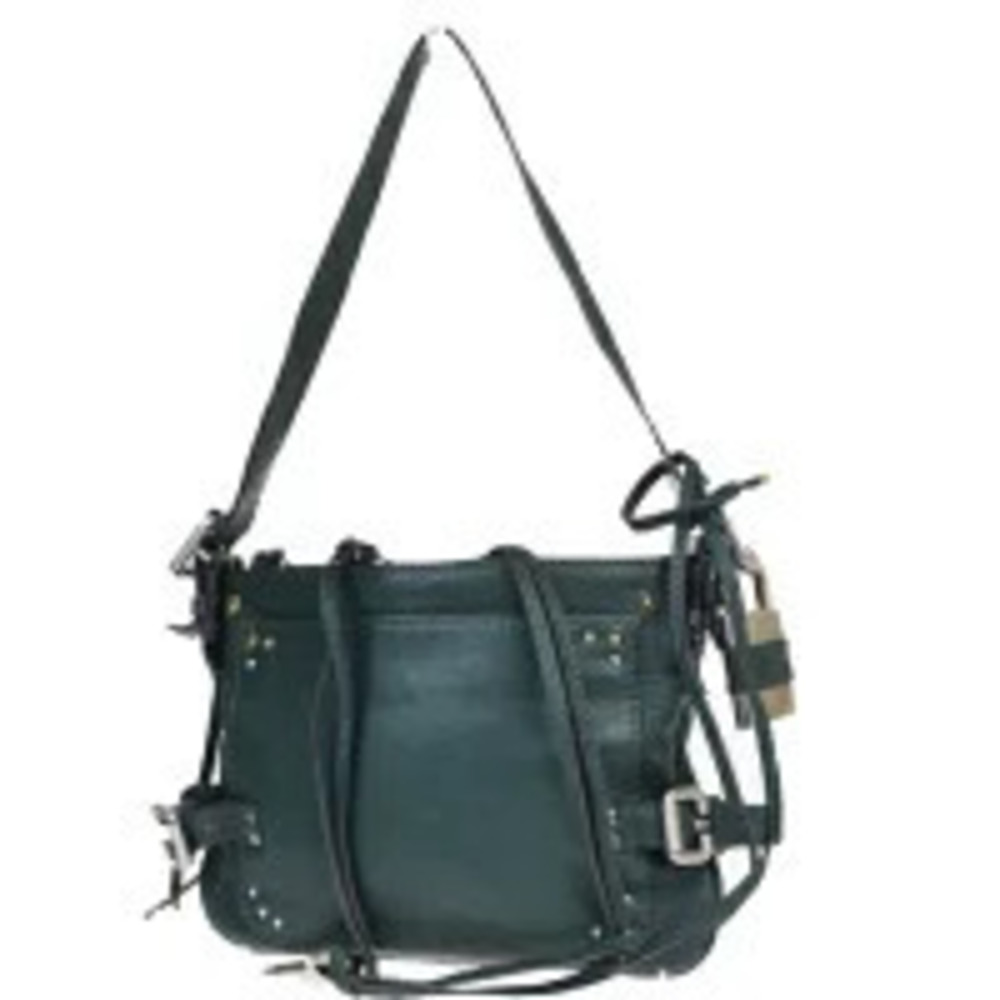 Chloe Paddington Shoulder Bag Green Leather Padlock
